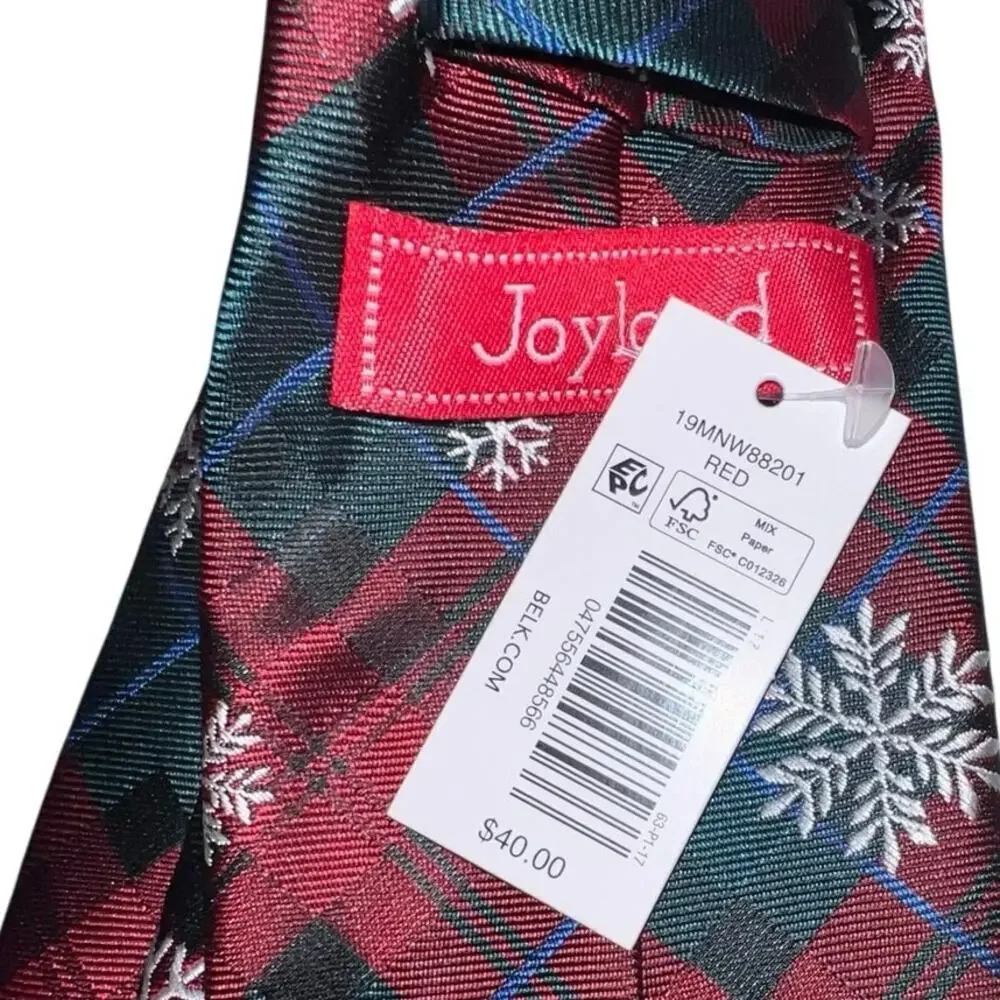Joyland, Men’s Festive Holiday Christmas Novelty‎ Necktie NEW